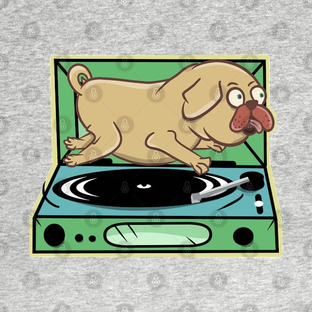 Pug Vinyl Turntable by mailboxdisco